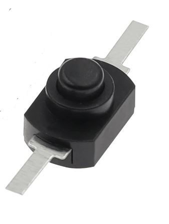 Кнопковий перемикач для ліхтарика PBS-128 чорна закруглена