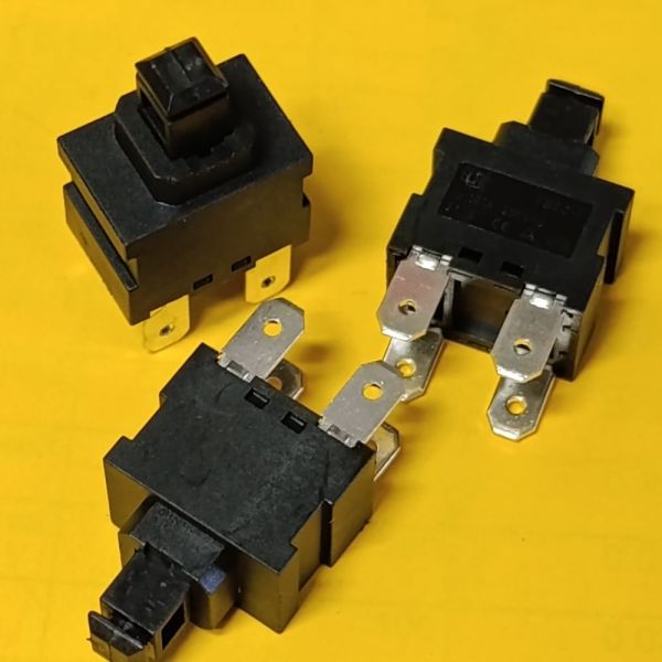 Кнопка сетевая для пылесоса PS23-16-2D 10А 250В 4 контакта с фиксацией