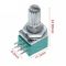 Резистор змінний RK097G B 10кОм 6 pin, шток L=15mm