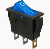 KCD3-101N(IRS-101-1) 3pin 15A,250V ON-OFF черный корпус;клавиша красная,зеленая,cиняя,желтая; переключатель Daier