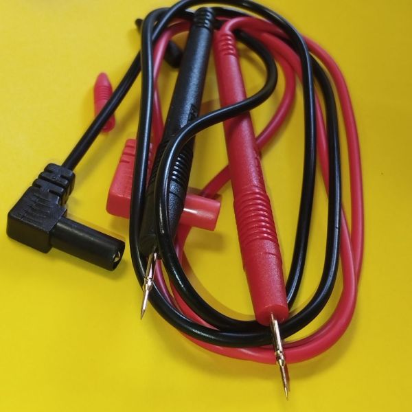 Шнури мультиметра з тонкими щупами, 10А, 4мм гострі голки (пара)