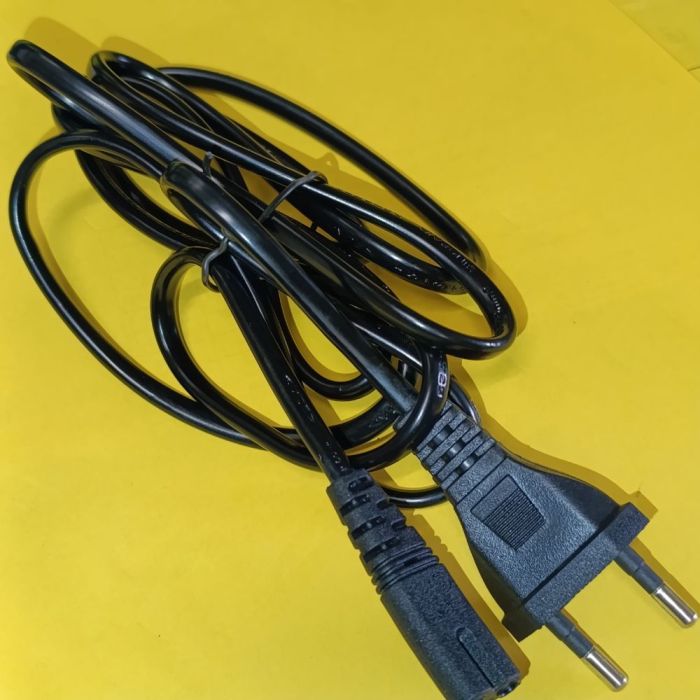 Шнур мережевий 2,5А 250В для побутової техніки 2*0,75мм, 1,8 метра, чорний