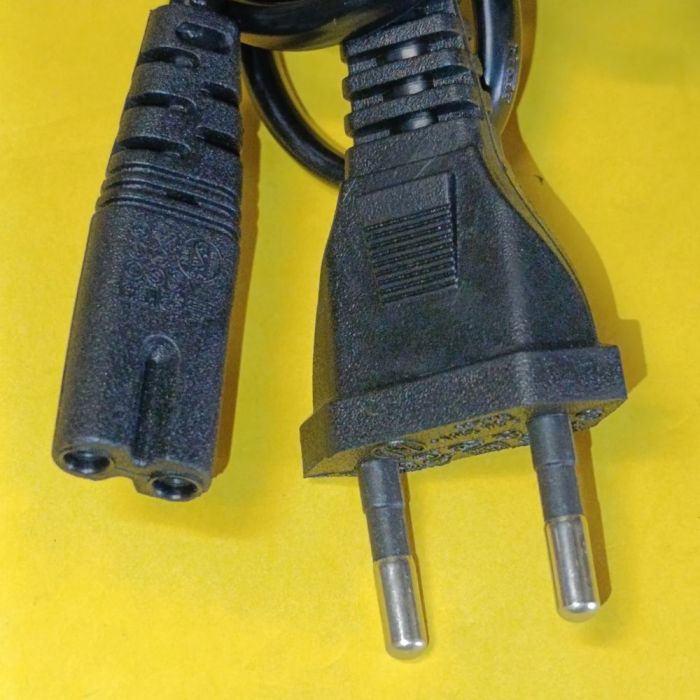 Шнур мережевий 2,5А 250В для побутової техніки 2*0,75мм, 1,8 метра, чорний