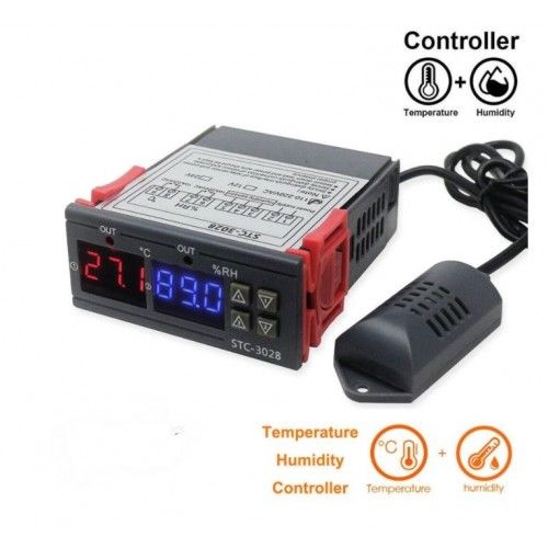 Цифровий регулятор температури та вологості STC-3028 220в