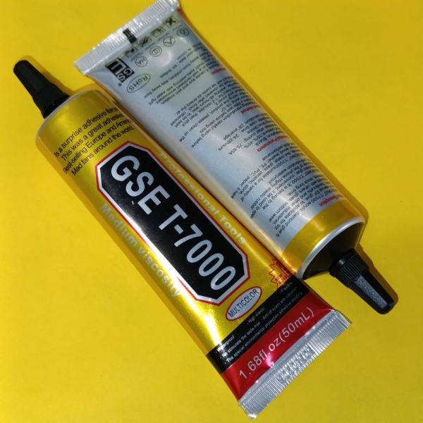 Клей силіконовий герметик T-7000 50ml з дозатором чорний