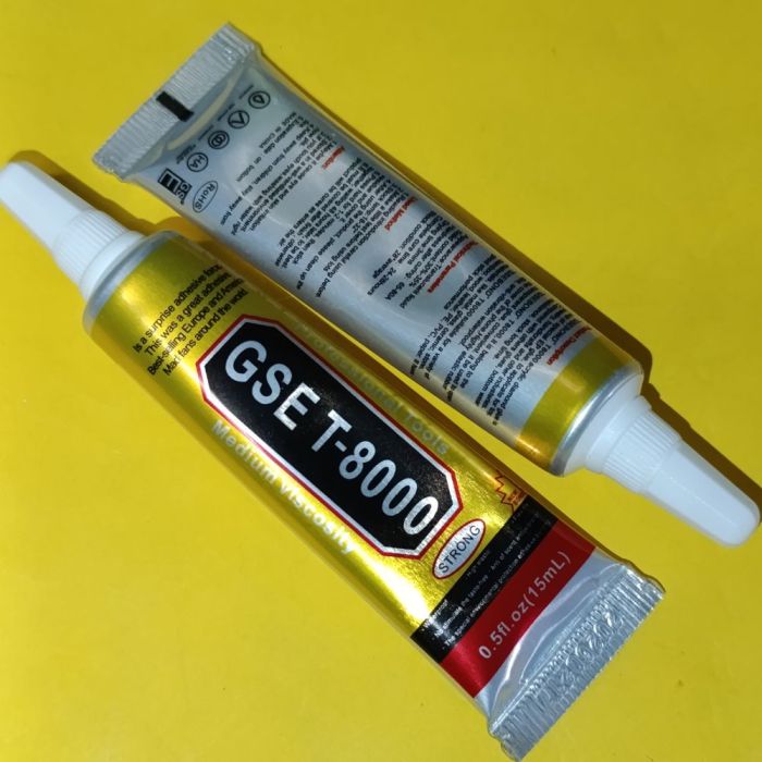 Клей силіконовий T-8000 15мол. у тюбику з дозатором