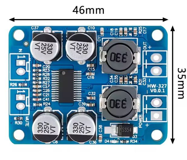 Підсилювач звуку моно 60Вт на TPA3118 SOP32