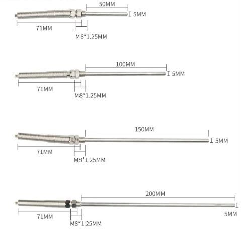 Термопара К-типу, 200мм датчик температури з різьбою 0-800°C