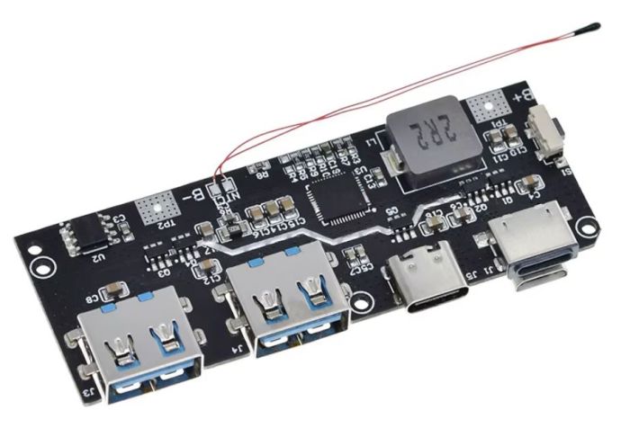 Плата контролер для PowerBank, Dual USB, Micro/Type-C USB 5V 4.5A 22.5W 