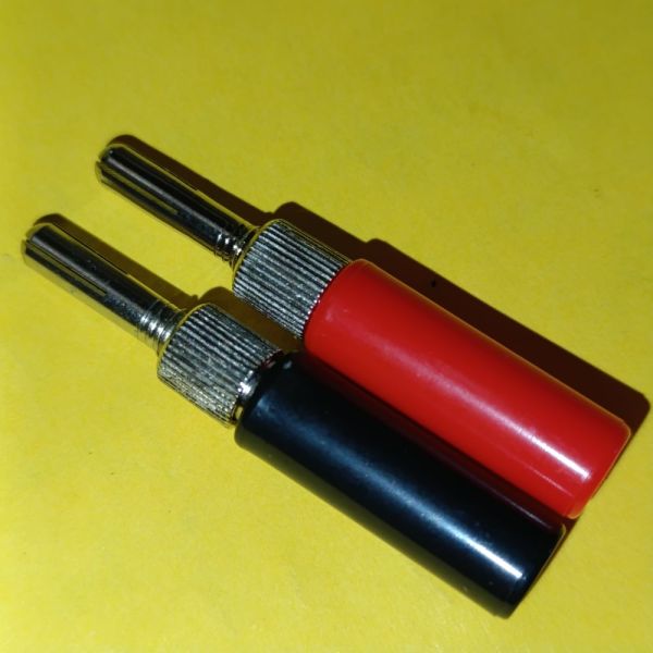 Щуп розбірний короткий «банан» D4mm, пара чорний+червоний, VK30684