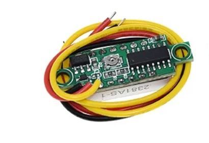 Вольтметр цифровий DVM-28.3AB постійного струму 0-100V синій три дроти