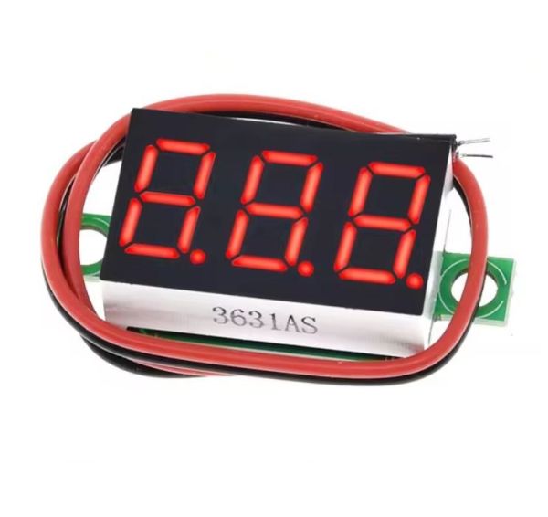 Вольтметр DVM-36AS постійного струму 4,5-30V червоний два дроти