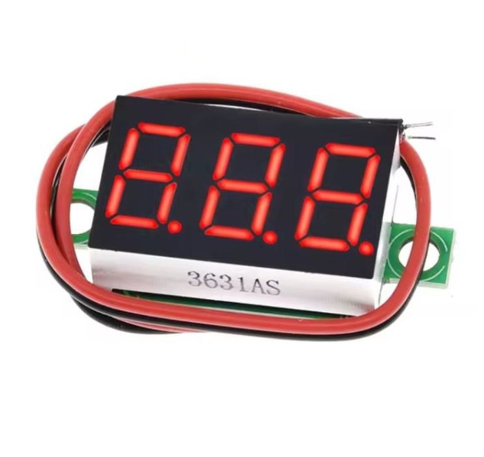 Вольтметр DVM-36AS постійного струму 4,5-30V червоний два дроти