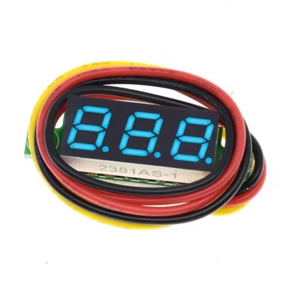 Вольтметр цифровий DVM-28.3AB постійного струму 0-100V синій три дроти