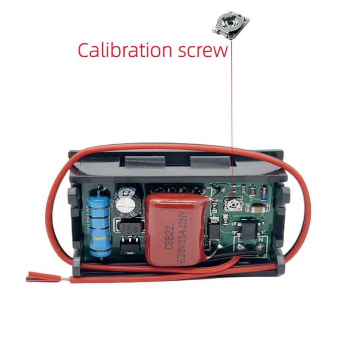 Вольтметр цифровий AC 70-500V вбудований (змінний струм) зелений