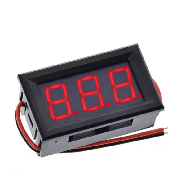 ВОЛЬТМЕТР ЦИФРОВИЙ AC 70-500V БУДОВАНИЙ (ЗМІННИЙ СТРУМ) ЧЕРВОНИЙ