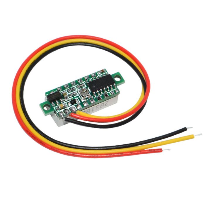 Вольтметр цифровий DVM-28.3AG постійного струму 0-100V зелений три дроти