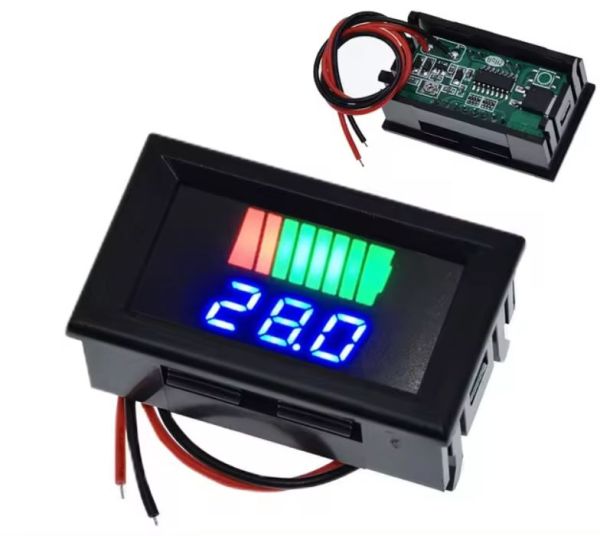 Вольтметр-індикатор рівня заряду акумулятора 12-60 вольт