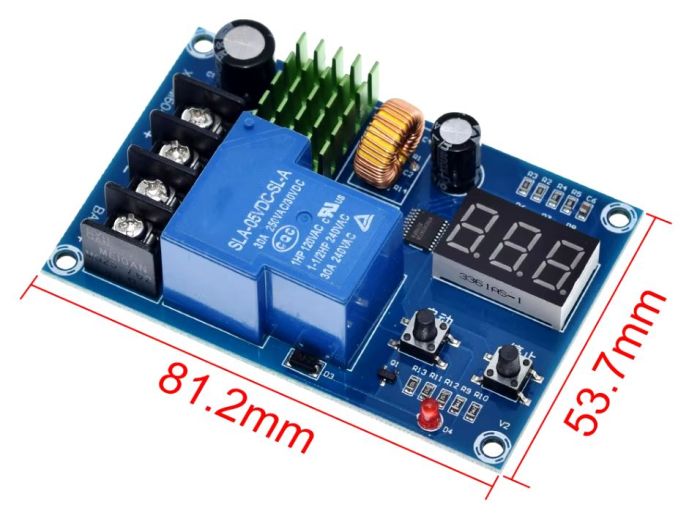 Модуль керування зарядним пристроєм XH-M604, плата захисту акумуляторів постійного струму 6-60 В