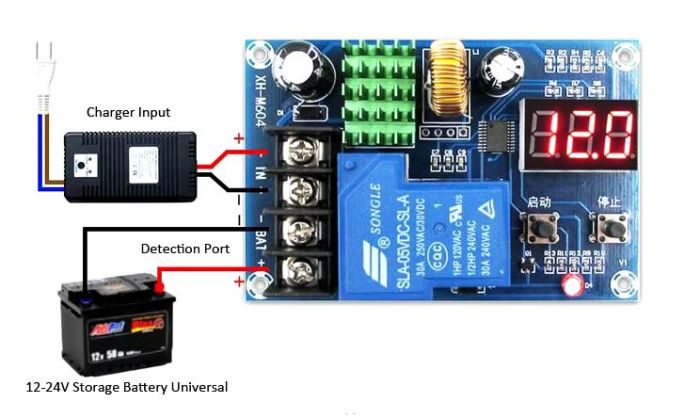 Модуль управления зарядным устройством XH-M604, плата защиты аккумуляторов постоянного тока 6-60 В