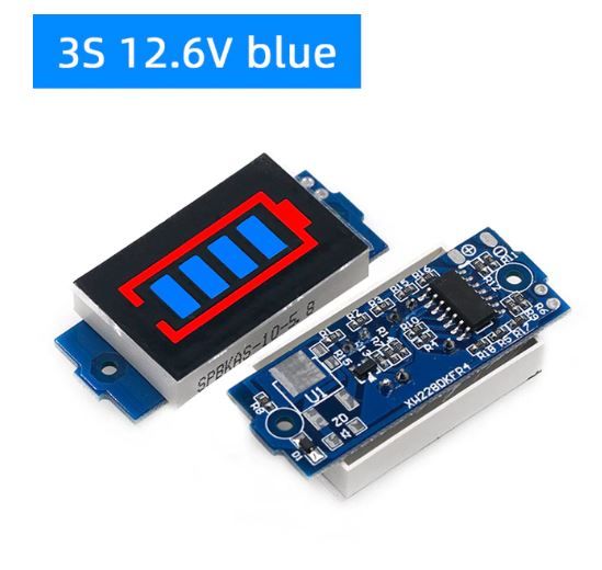 Індикатор рівня заряду батареї 3S 18650 Li-ion 12,6В синій