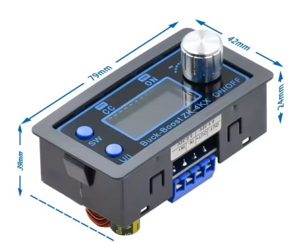 Перетворювач напруги регульований ZK-4KX DC-DC знижуючий підвищуючий  CC/CV 0,5-30V 4A
