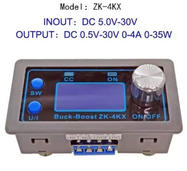 Перетворювач напруги регульований ZK-4KX DC-DC знижуючий підвищуючий  CC/CV 0,5-30V 4A